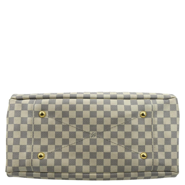 LOUIS VUITTON Artsy MM Damier Azur Hobo Bag White