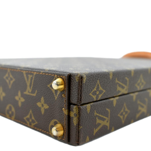 LOUIS VUITTON Attache Case Vertical Monogram Canvas Briefcase Brown