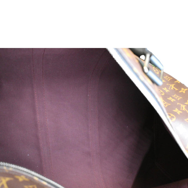 LOUIS VUITTON Keepall Bandouliere 55 Monogram Canvas Travel Bag Brown