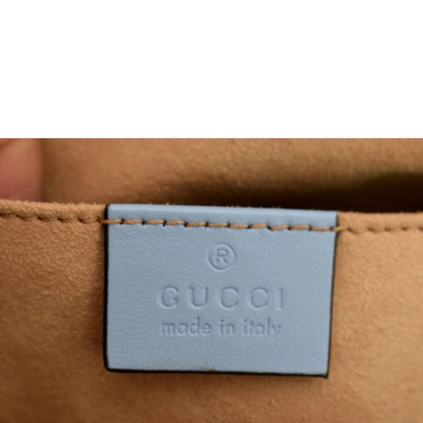 GuccI GG Marmont Matelasse Leather Crossbody Bag Blue - Made In Italy