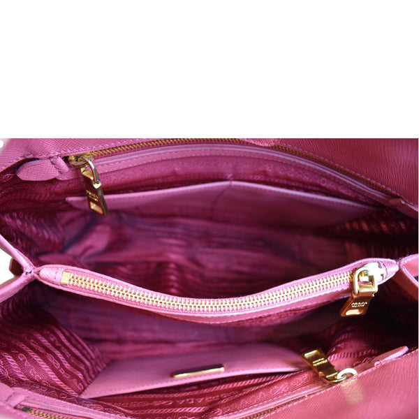 PRADA Promenade Saffiano Leather Satchel Bag Pink