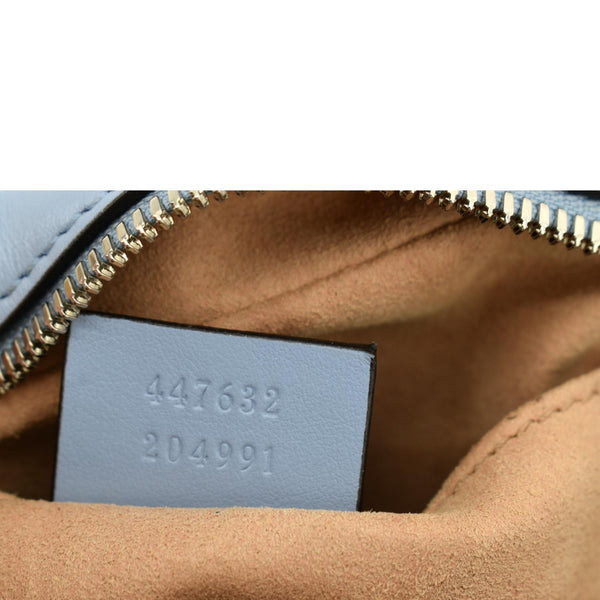 GuccI GG Marmont Matelasse Leather Crossbody Bag Blue - Stamp