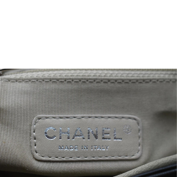CHANEL CC Chain Around Flap Quilted Leather Crossbody Bag Black