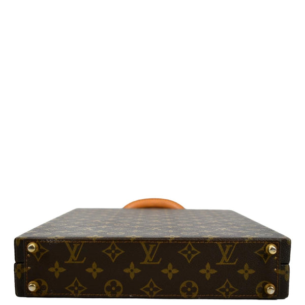 LOUIS VUITTON Attache Case Vertical Monogram Canvas Briefcase Brown