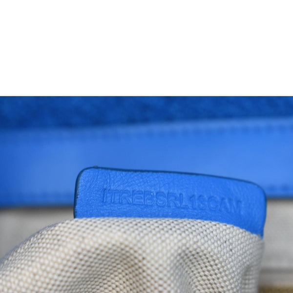 BURBERRY Lola Medium Towel Leather Shoulder Bag Blue