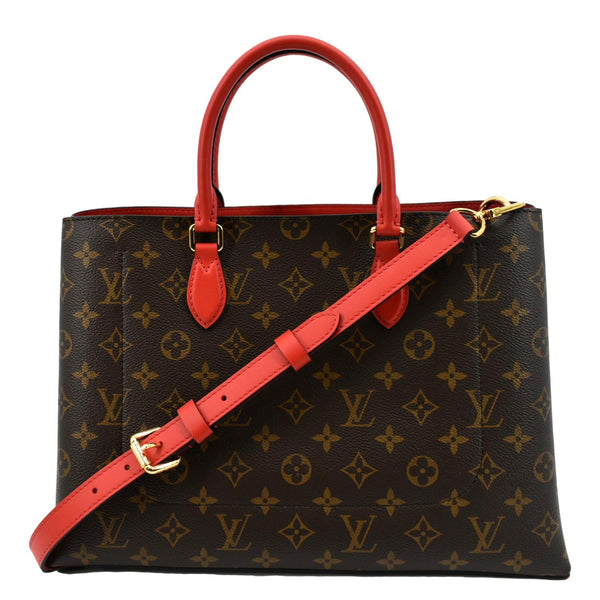 Louis Vuitton Flower Monogram Canvas Tote Shoulder Bag - Back