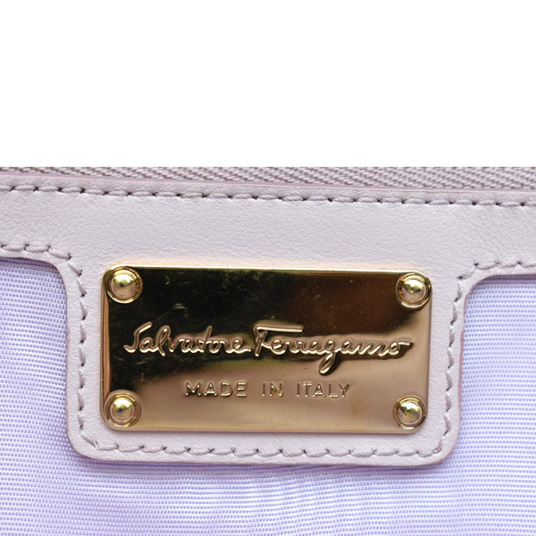 SALVATORE FERRAGAMO Vara Medium Perforated Leather Shoulder Bag Light Pink