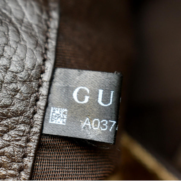 Gucci Drawstring GG Monogram Canvas Backpack Bag Beige - Tag