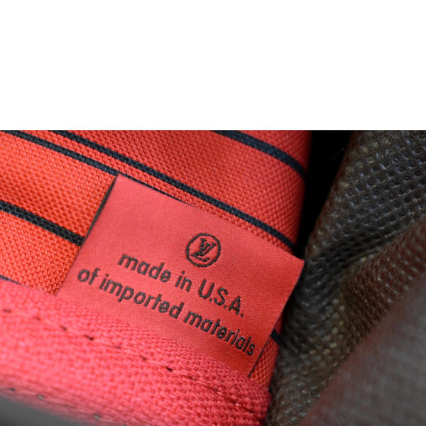 LOUIS VUITTON Neverfull MM Damier Ebene Tote Bag Brown