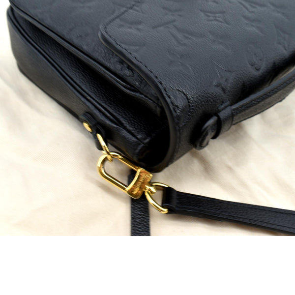 LOUIS VUITTON Metis Pochette Empreinte Leather Crossbody Bag Black