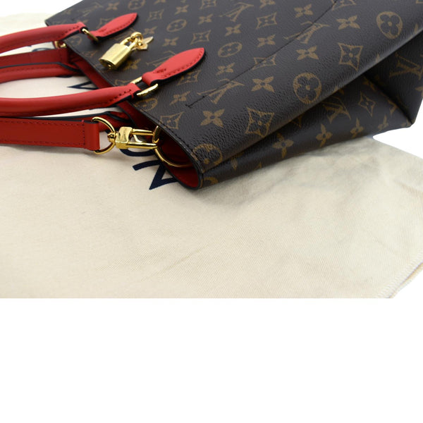 Louis Vuitton Flower Monogram Canvas Tote Shoulder Bag - Top Left