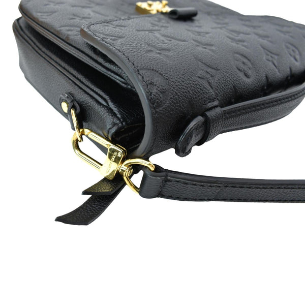 LOUIS VUITTON Metis Pochette Empreinte Leather Crossbody Bag Black