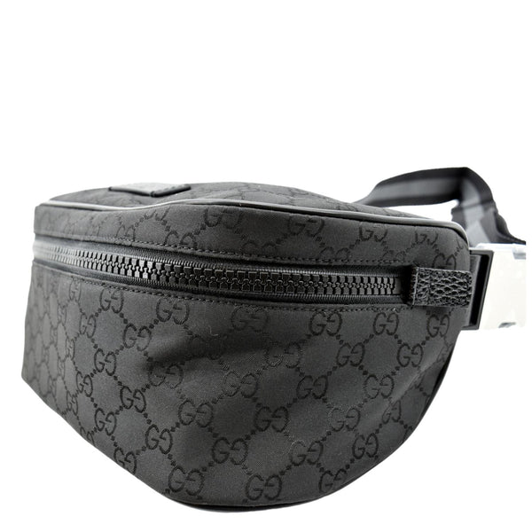 GUCCI GG Monogram Nylon Canvas Fanny Pack Belt Bag Black 449182