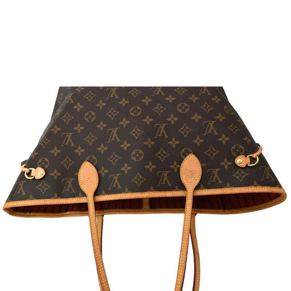 Louis Vuitton Neverfull MM Monogram Canvas Tote Bag Brown