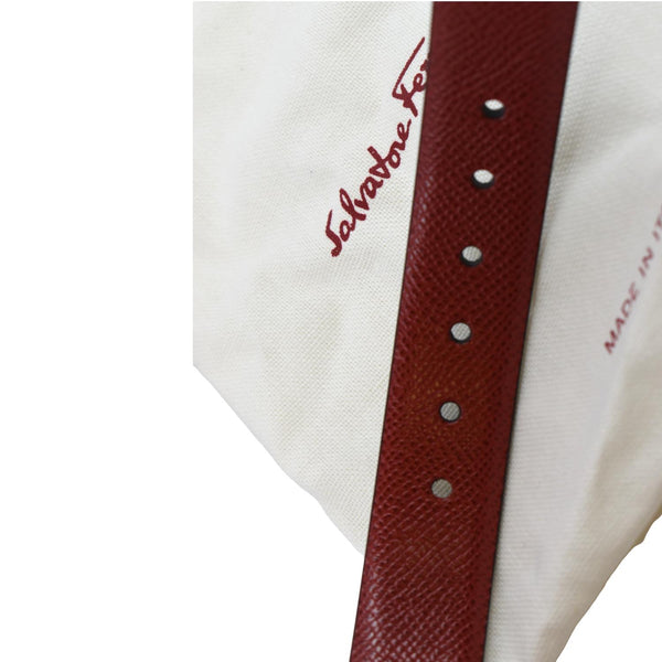 SALVATORE FERRAGAMO Gancini Buckle Reversible Belt Black Size 40