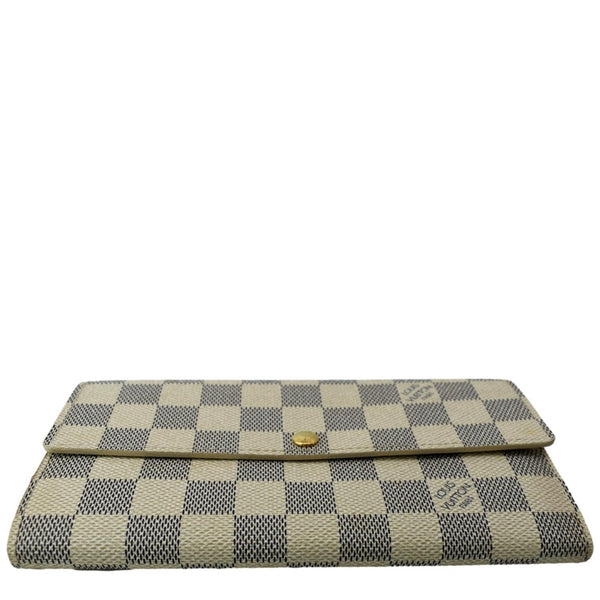 LOUIS VUITTON Damier Azur Sarah Wallet White
