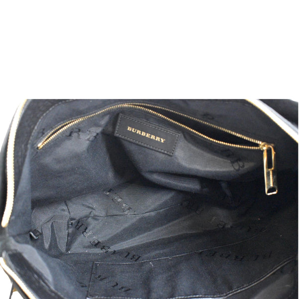 BURBERRY Dewsbury Medium Grain Check Embossed Tote Bag Black