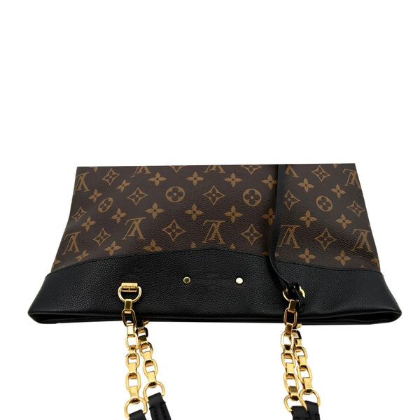 LOUIS VUITTON Pallas Chain Monogram Canvas Shopper Tote Bag Brown