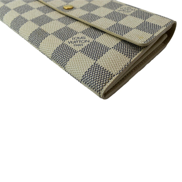 LOUIS VUITTON Damier Azur Sarah Wallet White
