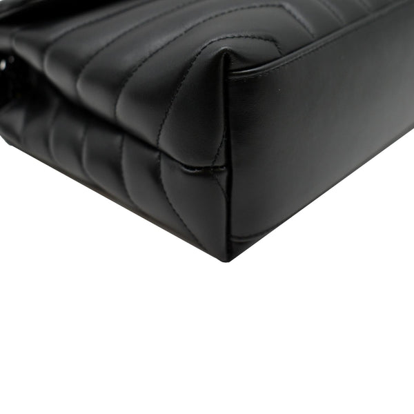 YVES SAINT LAURENT Loulou Small Calfskin Leather Shoulder Bag Black