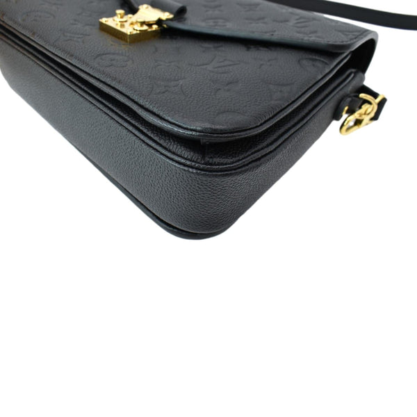 LOUIS VUITTON Metis Pochette Empreinte Leather Crossbody Bag Black