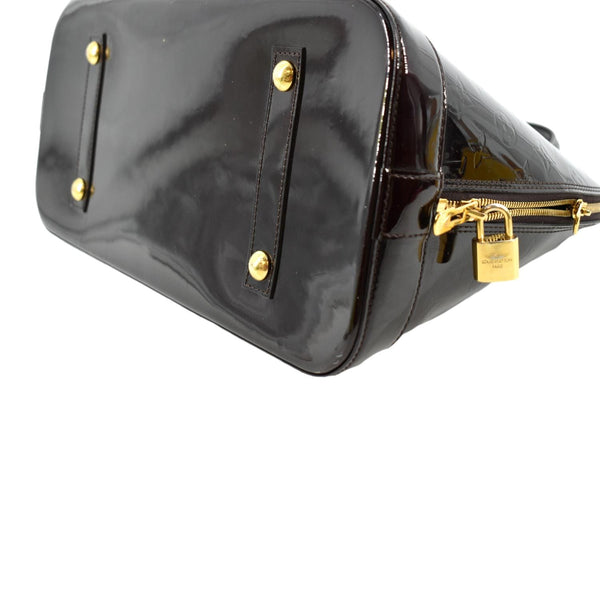 Louis Vuitton Alma GM Monogram Vernis Satchel Bag - Bottom Right
