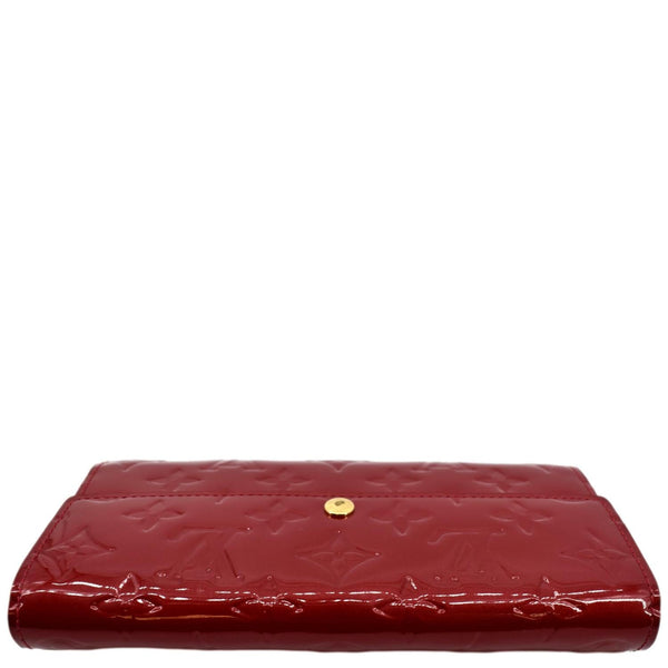 LOUIS VUITTON Sarah Monogram Vernis Leather Wallet Red