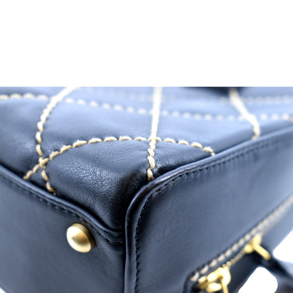 CHANEL CC Wild Stitch Vintage Calfskin Leather Tote Bag Black