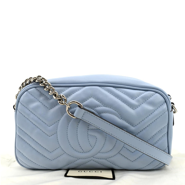 GuccI GG Marmont Matelasse Leather Crossbody Bag Blue - Back