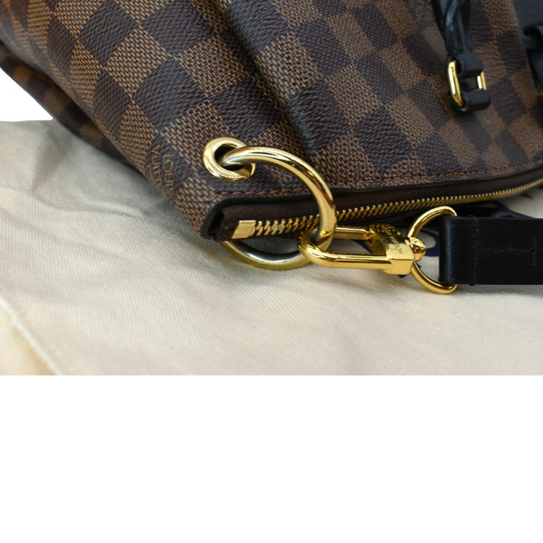 LOUIS VUITTON Odeon MM Damier Ebene Tote Bag Black/Brown