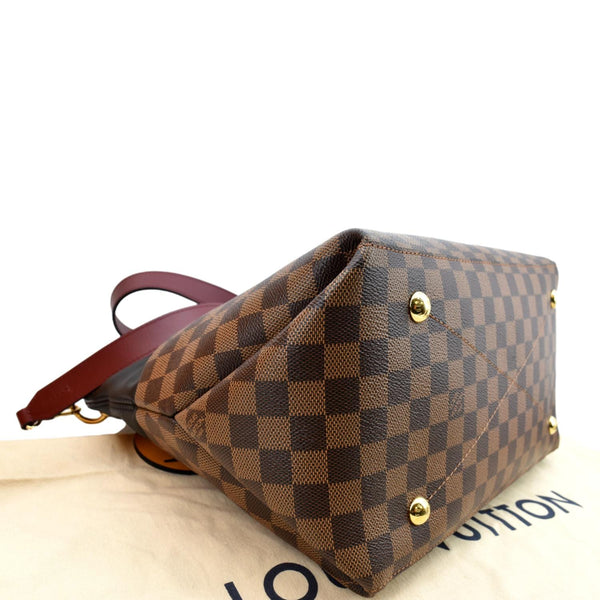 Louis Vuitton Maida Damier Ebene Hobo Shoulder Bag - Bottom Left