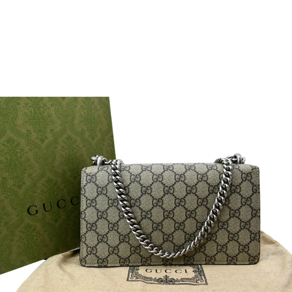 GUCCI Dionysus Small GG Supreme Canvas Shoulder Bag Beige 499623