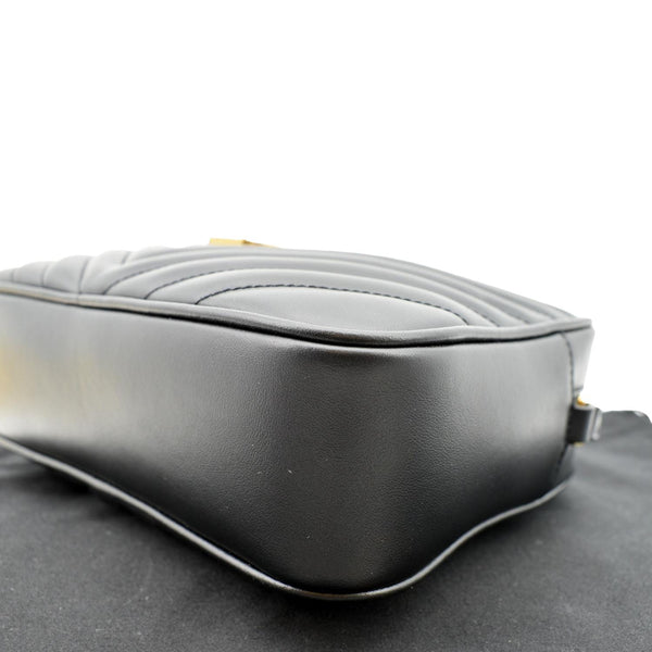 YVES SAINT LAURENT Lou Camera Chevron Leather Crossbody Bag Black