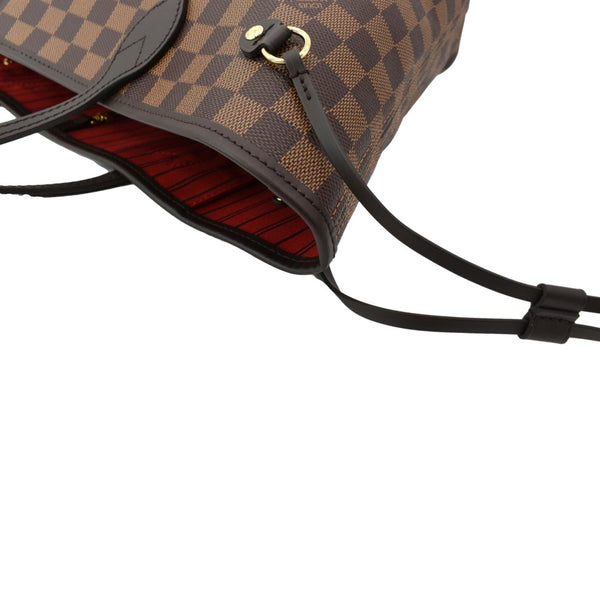 LOUIS VUITTON Neverfull MM Damier Ebene Tote Bag Brown
