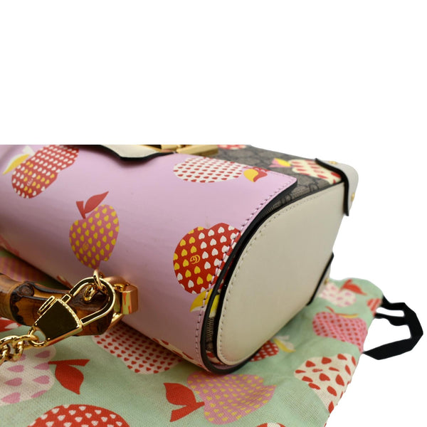 Gucci Les Pommes GG Supreme Bamboo Shoulder Bag - Top Left