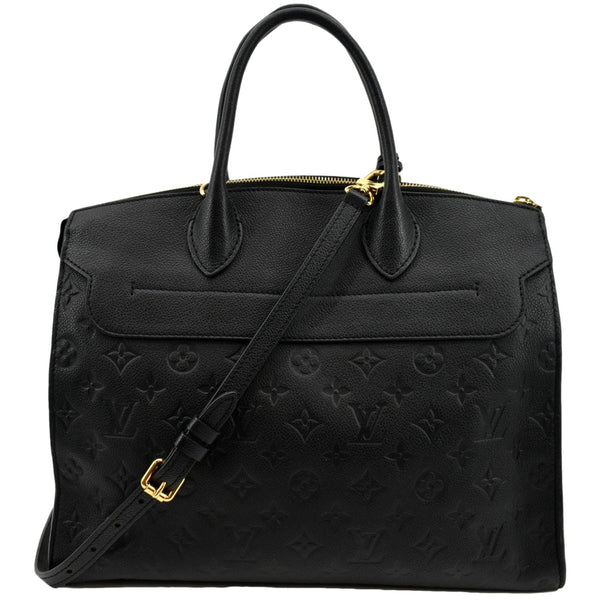 LOUIS VUITTON Pont Neuf Monogram Empreinte Leather Shoulder Bag Black