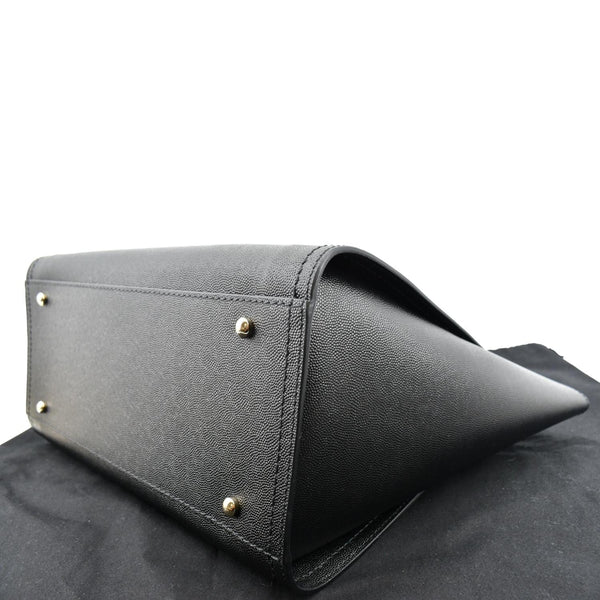 Chanel Studded Deauville Caviar Leather Tote Bag in Black - Bottom Right