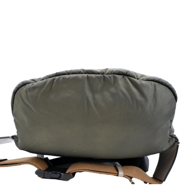 FENDI Convertible Monogram Canvas Backpack Bag Khaki