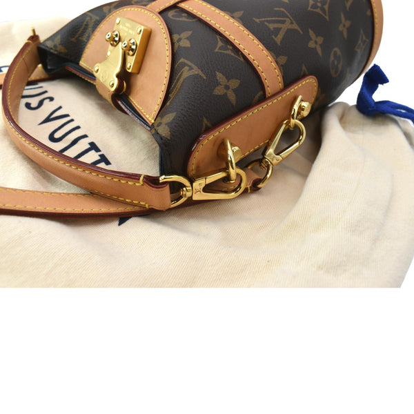 LOUIS VUITTON Monogram Canvas Duffle Shoulder Bag Brown