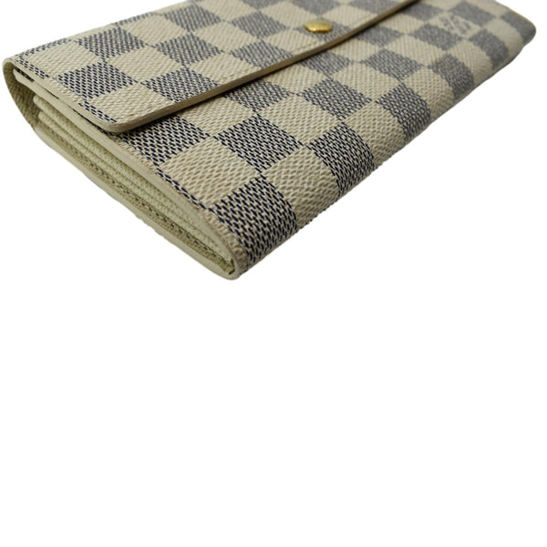 LOUIS VUITTON Damier Azur Sarah Wallet White