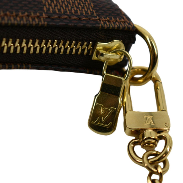 Louis Vuitton Mini Pochette Damier Ebene Pouch - Golden Zip