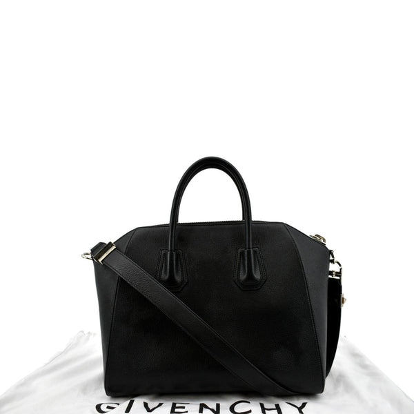 GIVENCHY Antigona Medium Goatskin Leather Shoulder Bag Black