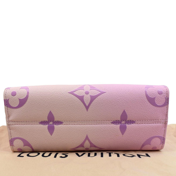 LOUIS VUITTON Women Onthego PM Monogram Coated Canvas Tote Sunrise Pastel