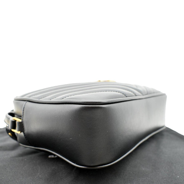 YVES SAINT LAURENT Lou Camera Chevron Leather Crossbody Bag Black