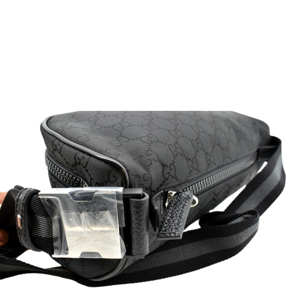 GUCCI GG Monogram Nylon Canvas Fanny Pack Belt Bag Black 449182