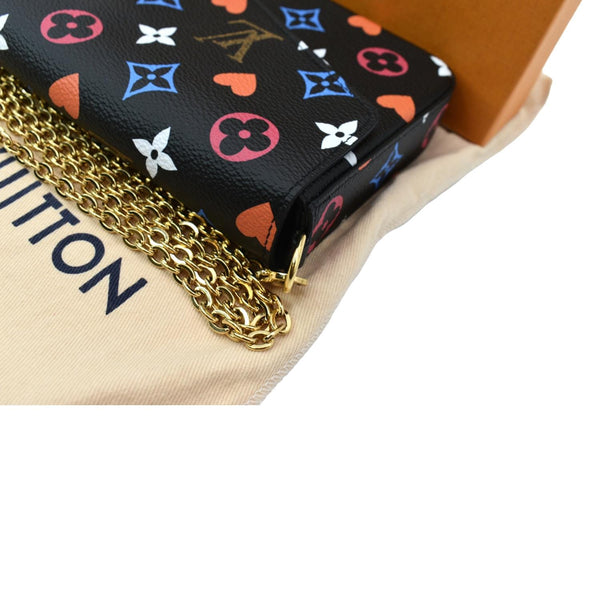 LOUIS VUITTON Pochette Felicie Game On Canvas Crossbody Bag Multicolor