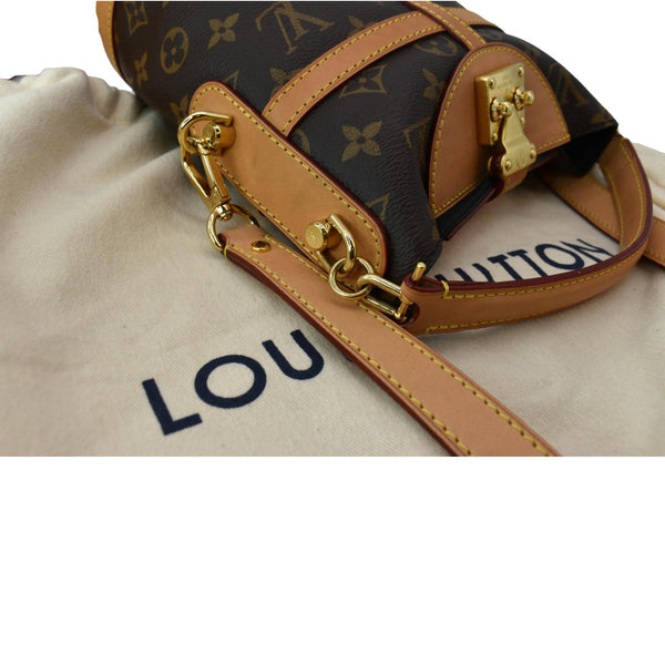 LOUIS VUITTON Monogram Canvas Duffle Shoulder Bag Brown