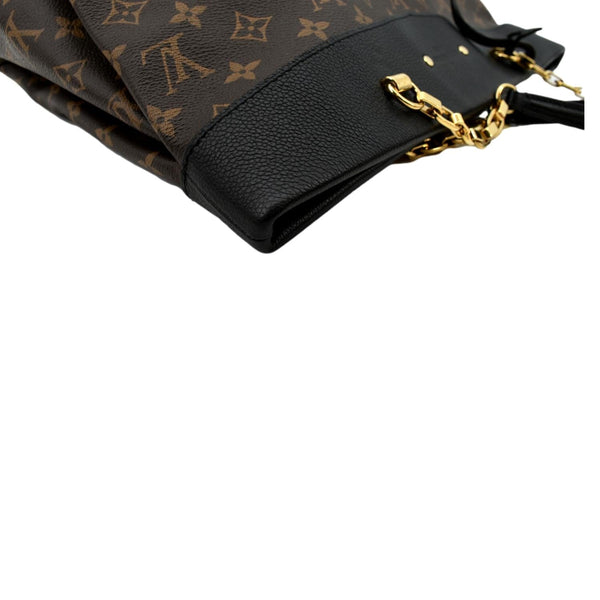 LOUIS VUITTON Pallas Chain Monogram Canvas Shopper Tote Bag Brown