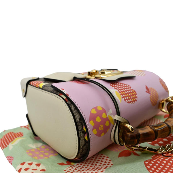 Gucci Les Pommes GG Supreme Bamboo Shoulder Bag - Top Right