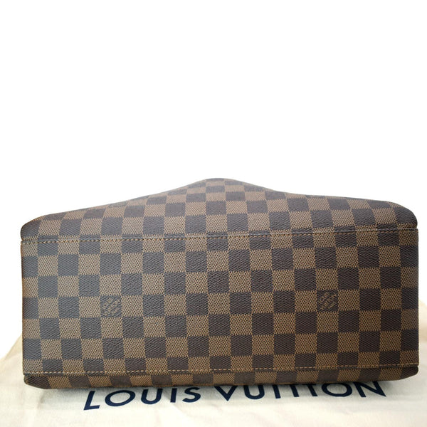 LOUIS VUITTON Odeon MM Damier Ebene Tote Bag Black/Brown